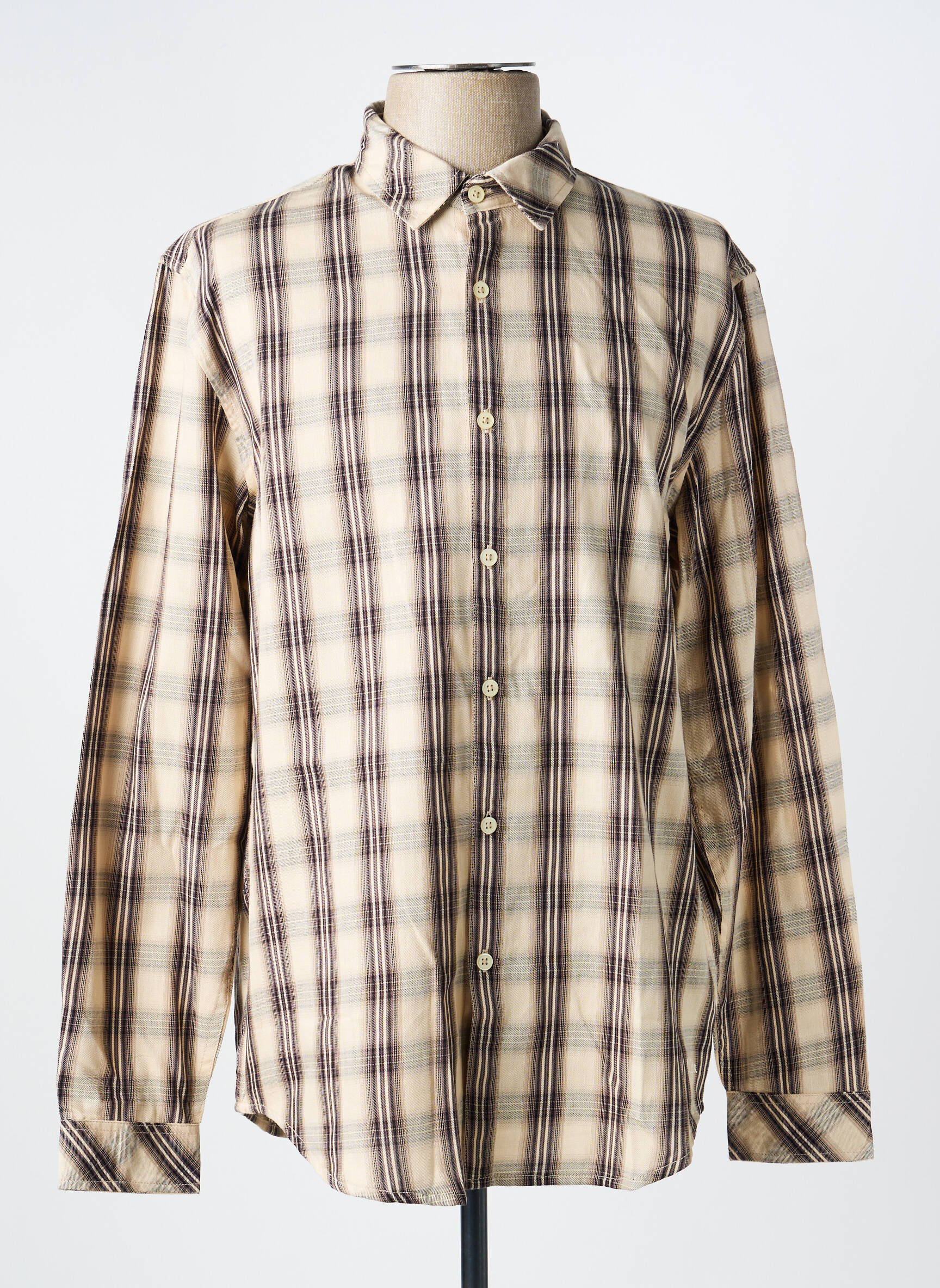 Chemise manches longues imprimé fantaisie beige LEE COOPER homme