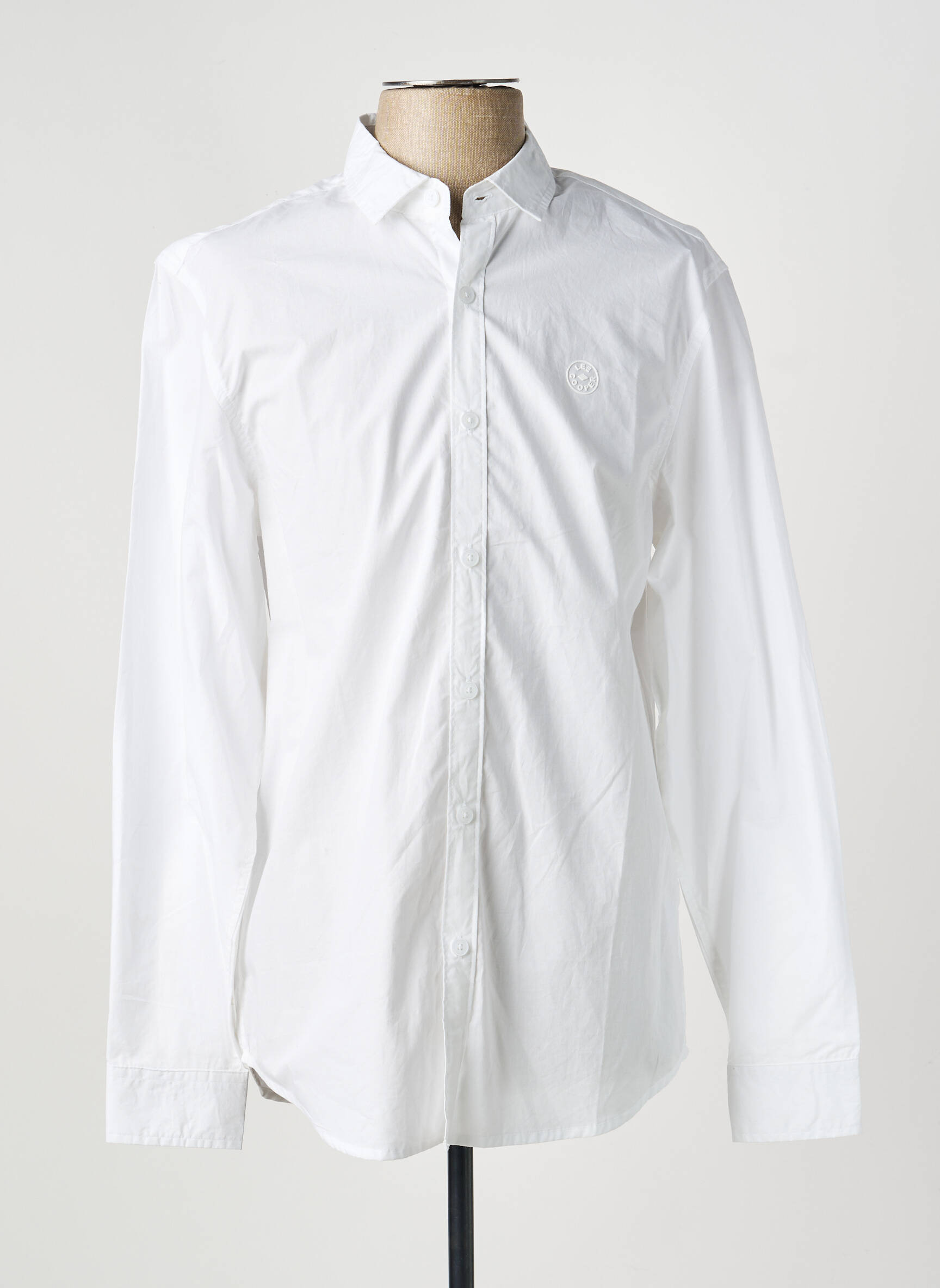 Chemise manches longues coupe droite blanc LEE COOPER homme