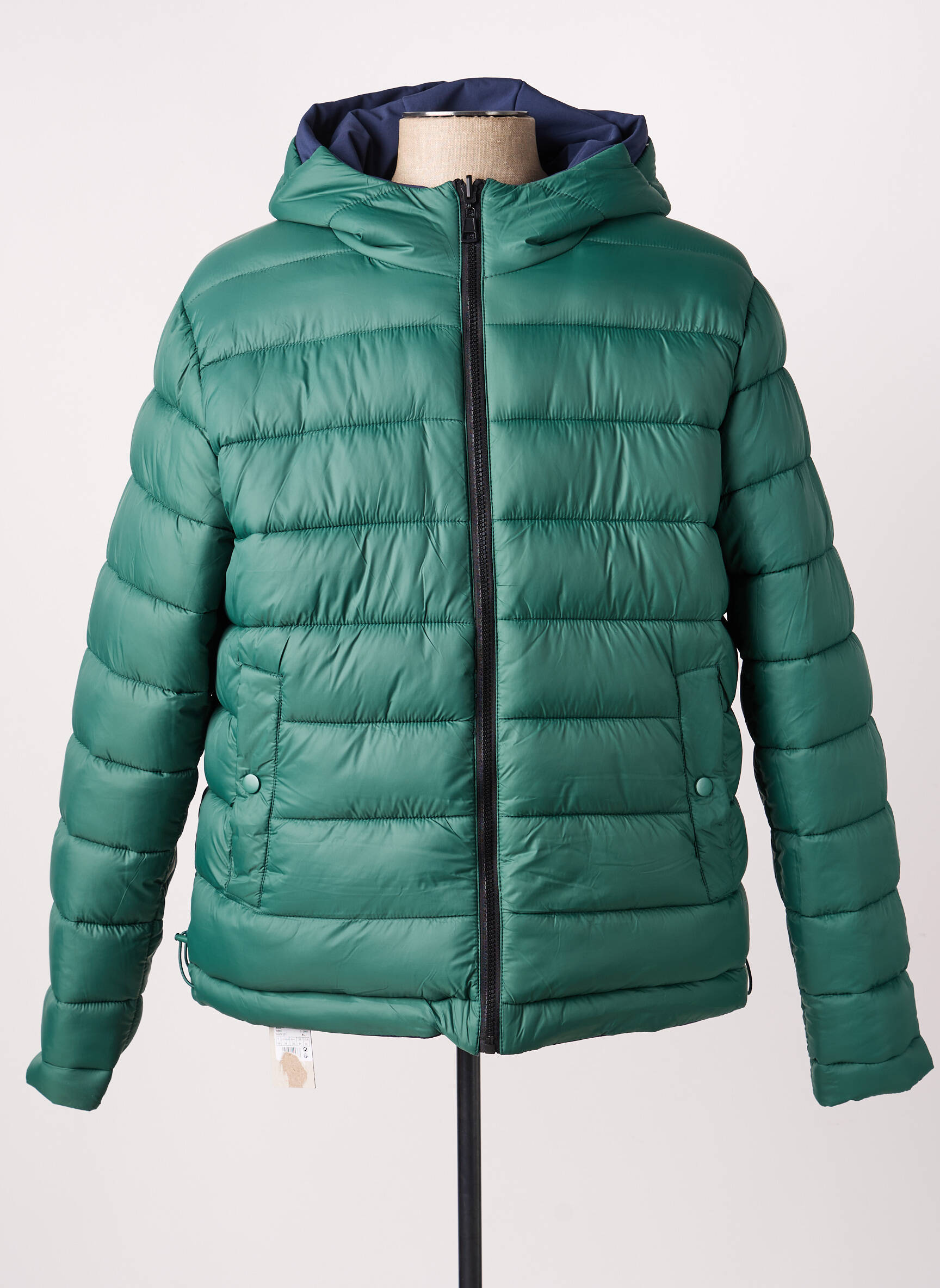 Doudoune manches longues a capuche bleu LEE COOPER homme