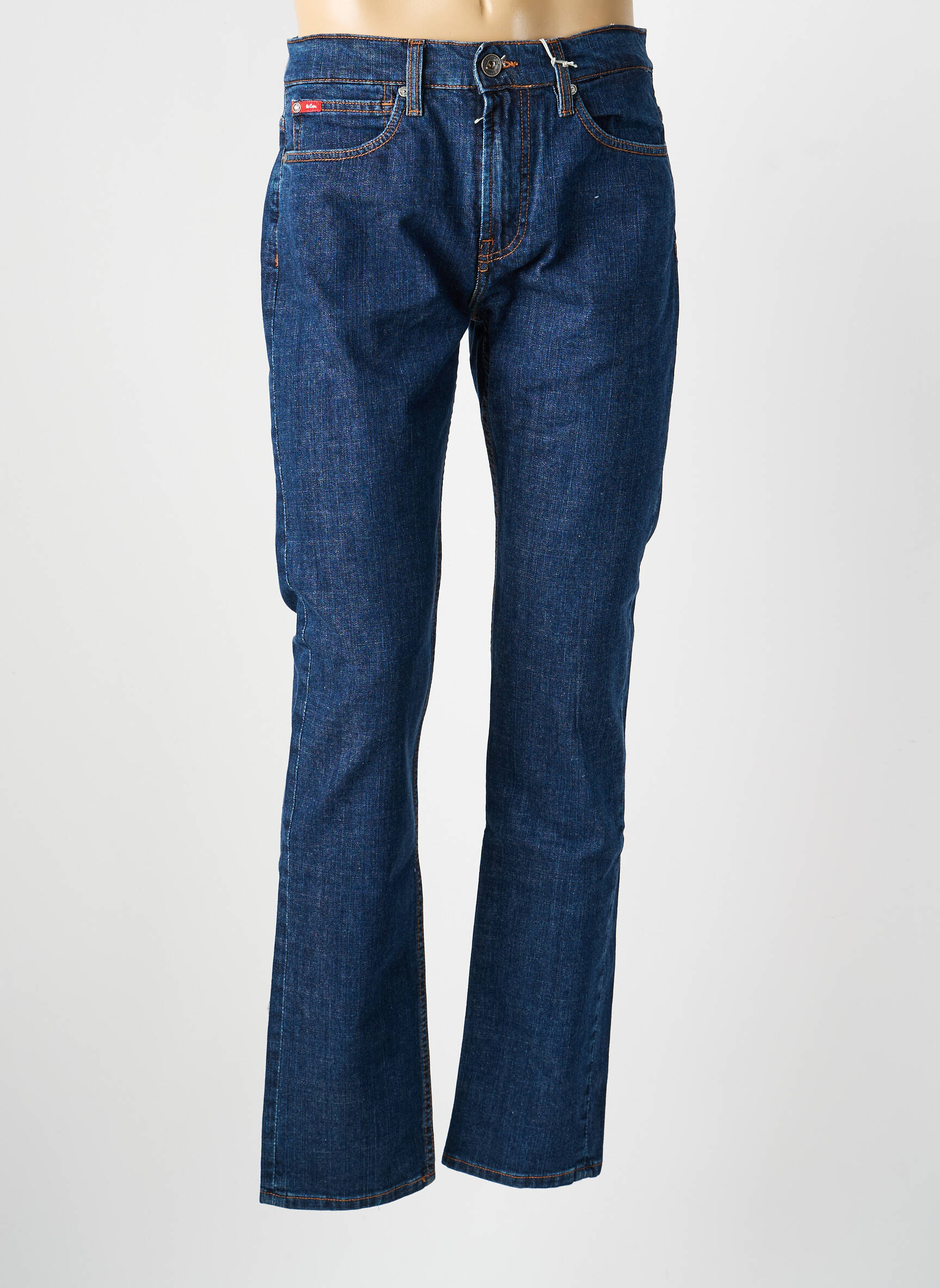 Jeans coupe droite fermeture zippée sous rabat boutonné bleu LEE COOPER homme