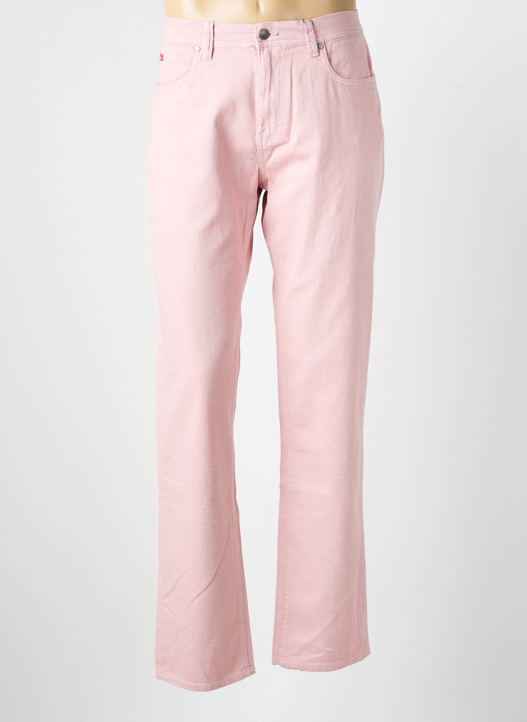 Pantalon chino fermeture zippée sous rabat boutonné rose LEE COOPER homme