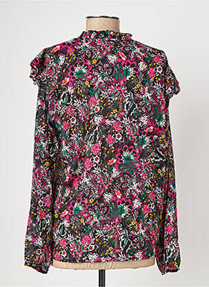 Blouse légère et transparente manches longues noir IKKS femme