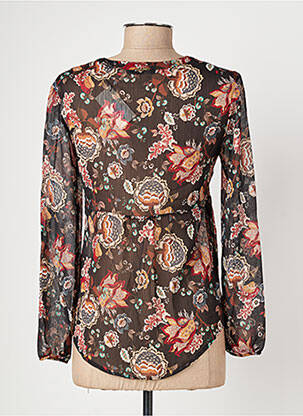 Chemisier coupe cintrée manches longues noir ONE STEP femme