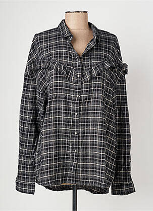 Chemisier coupe droite manches longues gris IKKS femme