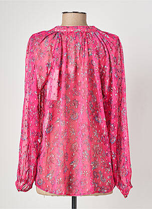 Blouse légère et transparente manches longues rose IKKS femme
