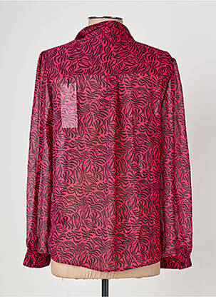 Chemisier tissage crêpe manches longues rose IKKS femme
