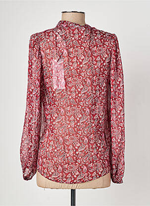Chemisier tissage crêpe manches longues rouge IKKS femme