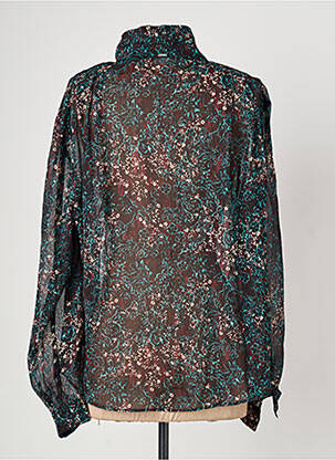Chemisier tissage crêpe manches longues noir IKKS femme