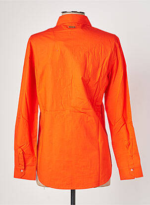 Chemisier coupe droite manches longues orange ONE STEP femme
