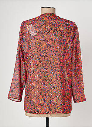 Blouse légère et transparente manches longues orange ONE STEP femme