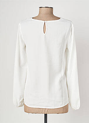 Blouse tissage popeline manches longues blanc ONE STEP femme