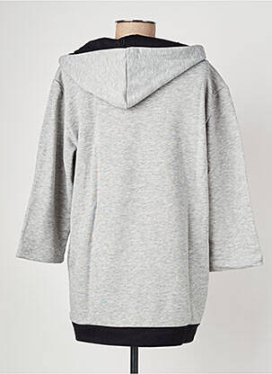 Sweat-shirt à capuche capuche manches 3/4 gris SHEEGO femme