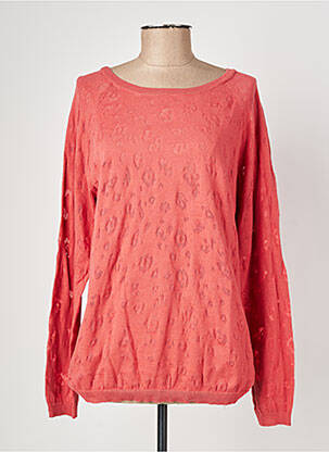 Pull coupe droite manches longues orange DAMART femme