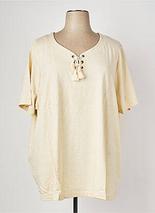 Top stretch manches courtes beige SHEEGO femme