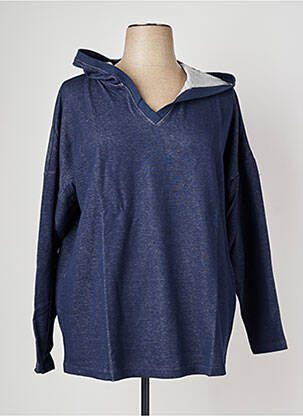 Pull coupe droite manches longues bleu SHEEGO femme
