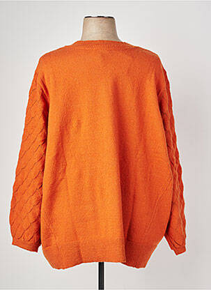 Pull coupe droite manches longues orange SHEEGO femme