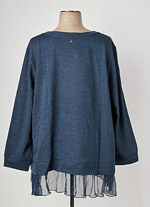 Sweat-shirt manches longues manches longues bleu SHEEGO femme
