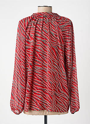 Blouse imprimé fantaisie manches 3/4 rouge ONE STEP femme