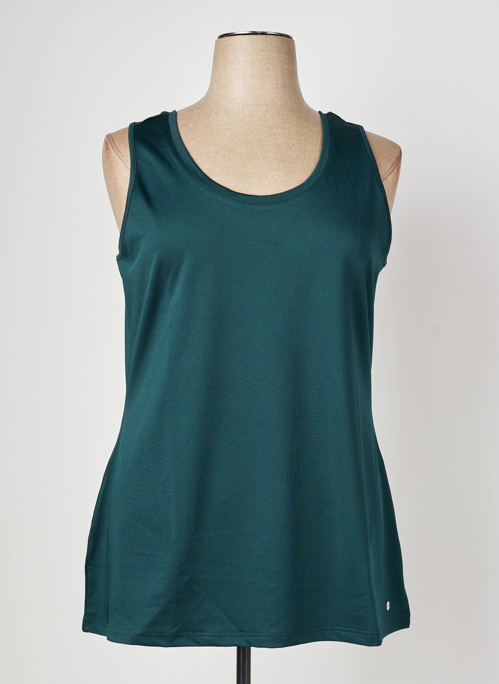 Débardeur stretch sans manche vert SHEEGO femme