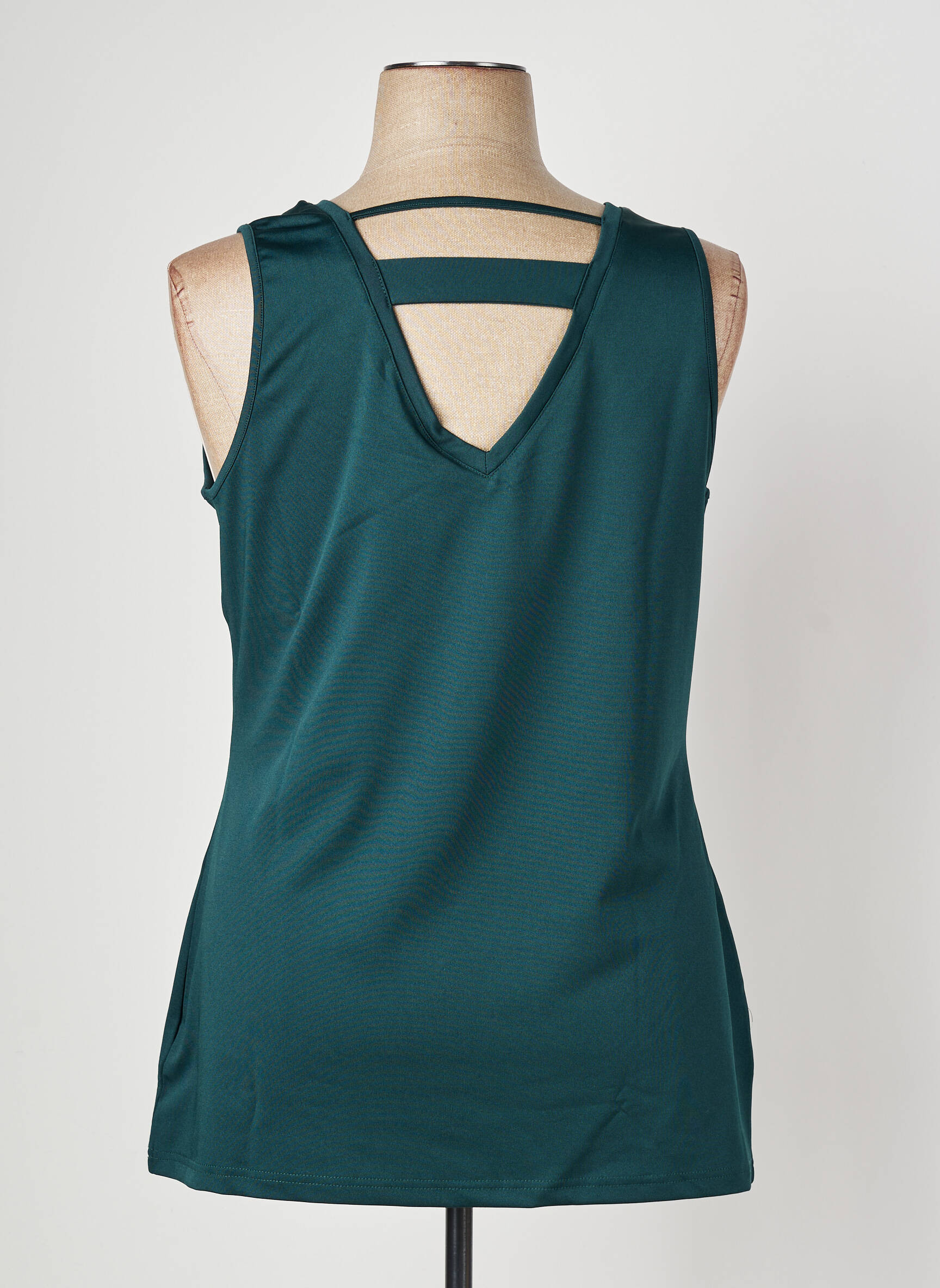 Débardeur stretch sans manche vert SHEEGO femme