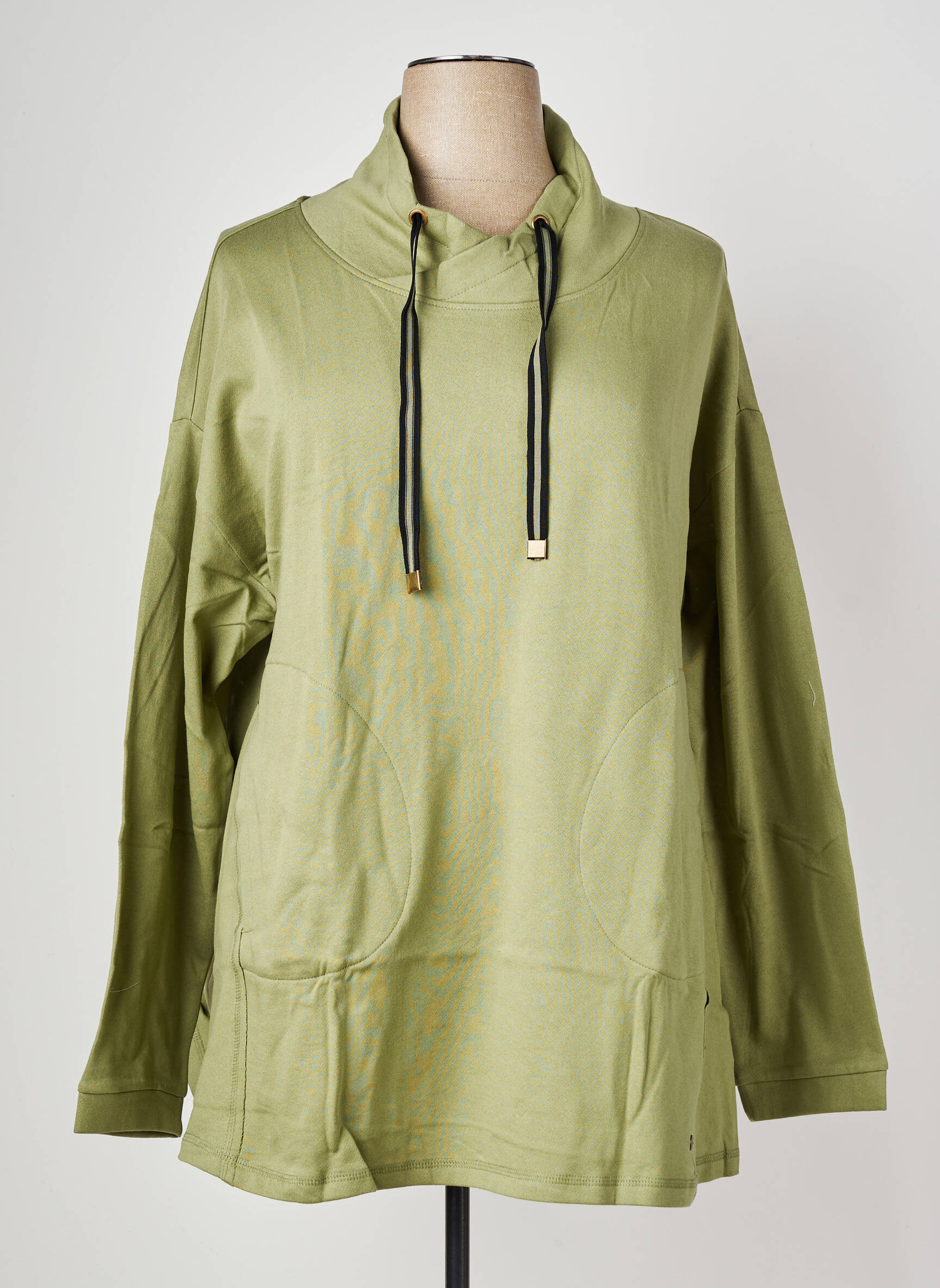 Sweat-shirt manches longues manches longues vert SHEEGO femme