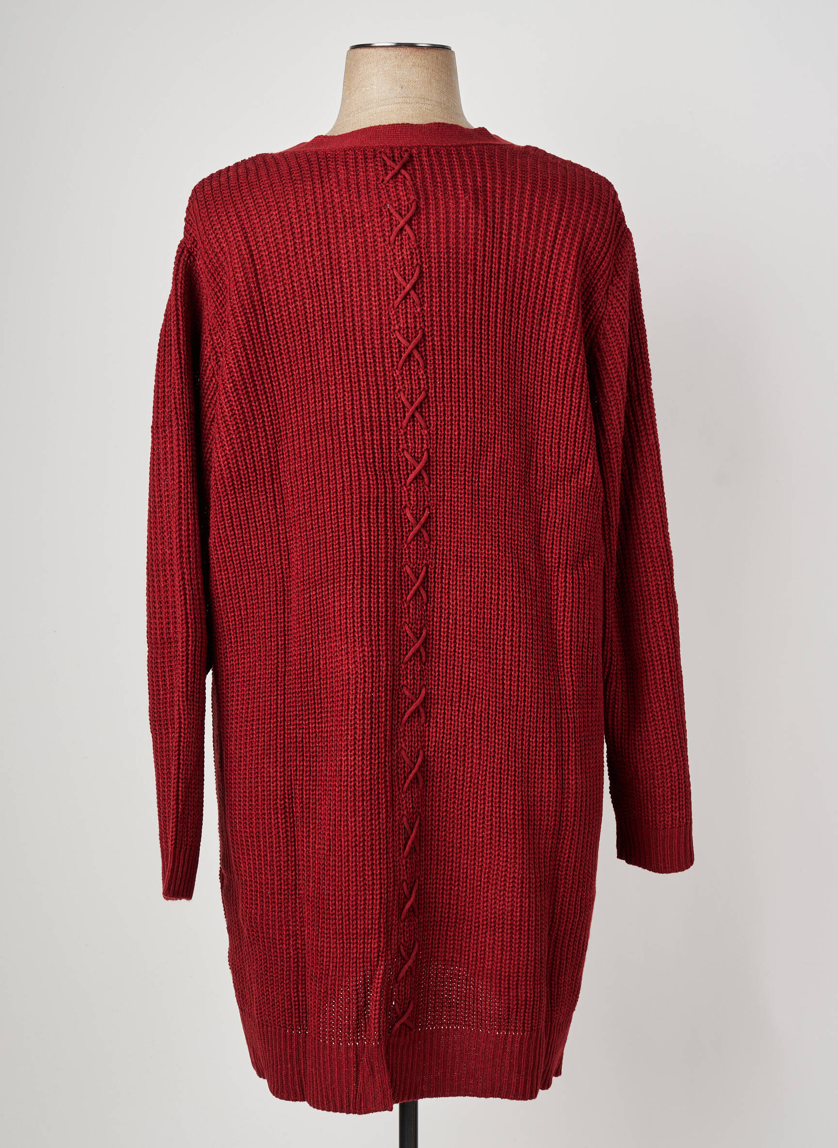 Gilet manches longues fermeture boutonnée sur le devant marron SHEEGO femme