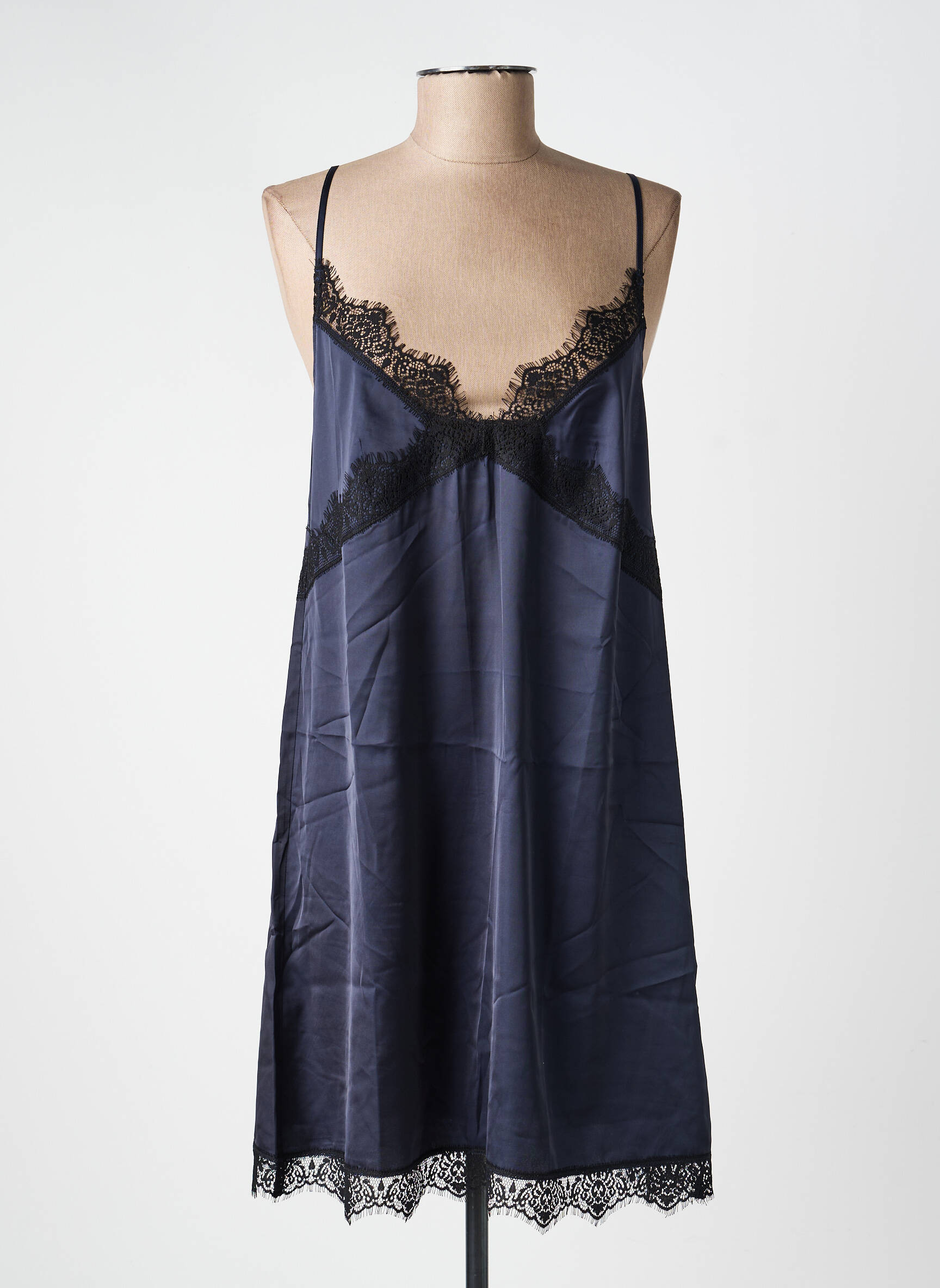 Nuisette/combinette col v noir VALEGE femme