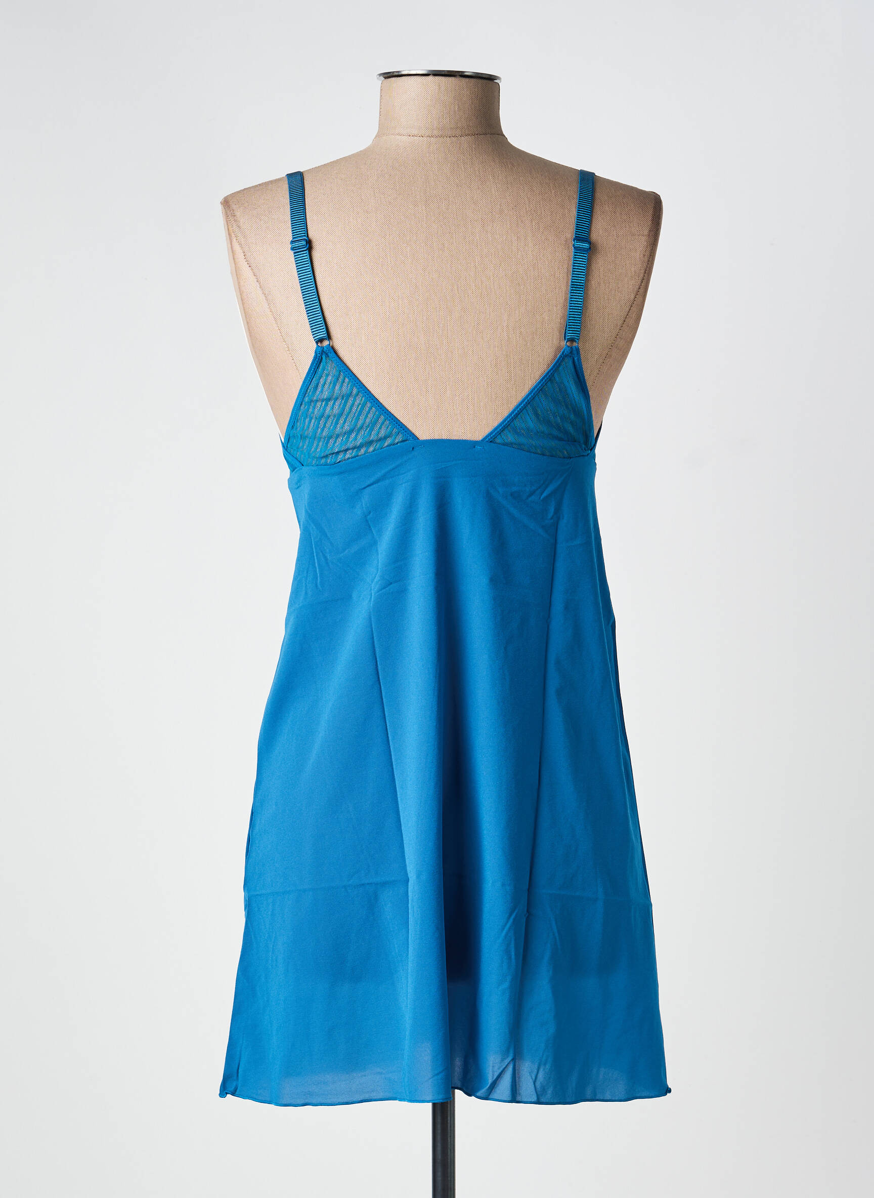 Nuisette/combinette manches bretelles ajustables bleu SIMONE PERELE femme