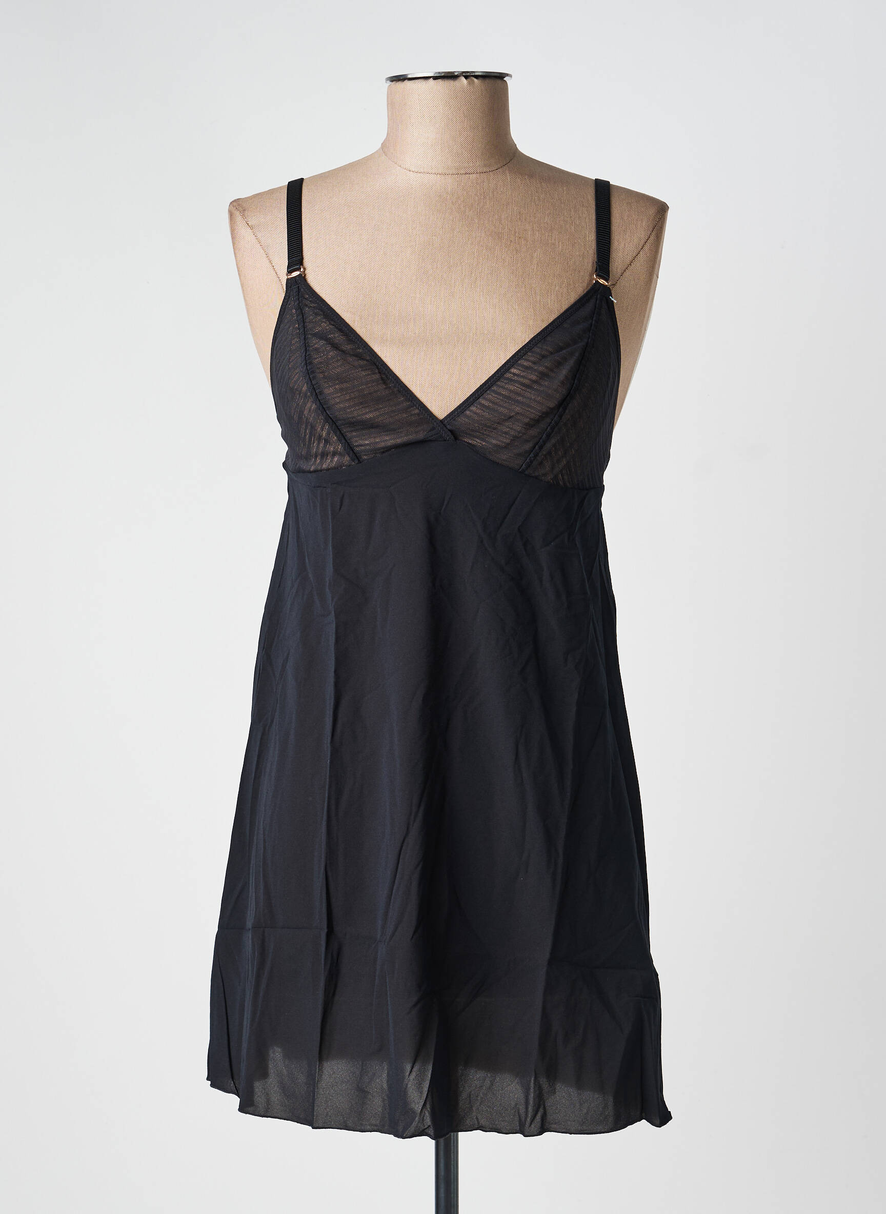 Nuisette/combinette manches bretelles ajustables noir SIMONE PERELE femme