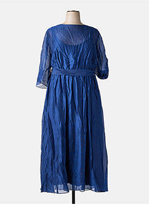 Robe longue manches longues manches longues bleu SHEEGO femme