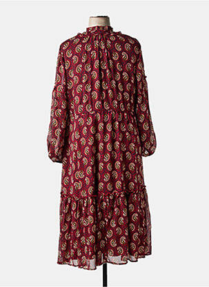 Robe longue manches longues manches longues rouge SHEEGO femme