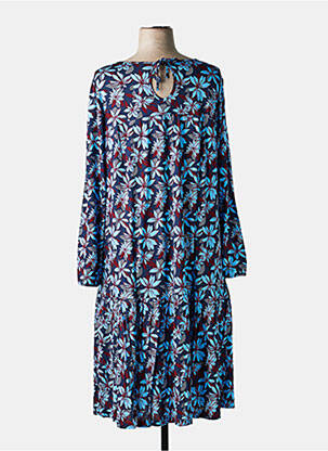 Robe longue manches longues manches longues bleu SHEEGO femme