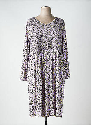 Robe longue manches longues manches longues violet SHEEGO femme