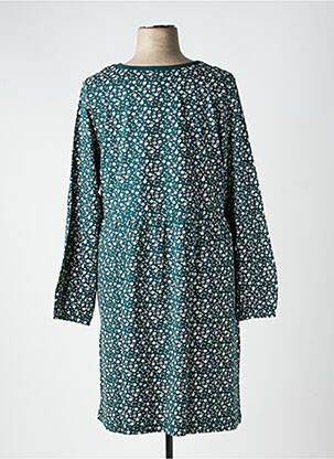 Robe mi-longue coupe fluide manches longues vert SHEEGO femme