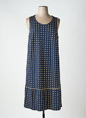 Robe mi-longue sans manche sans manche bleu SHEEGO femme