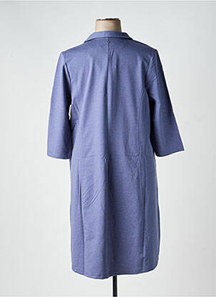 Robe mi-longue manches longues manches longues bleu SHEEGO femme