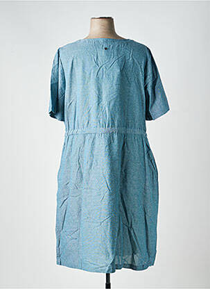 Robe mi-longue manches courtes manches courtes bleu SHEEGO femme