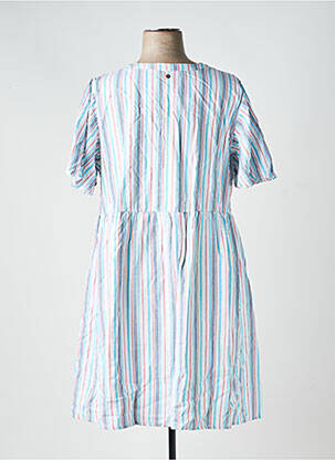 Robe mi-longue manches courtes manches courtes blanc SHEEGO femme