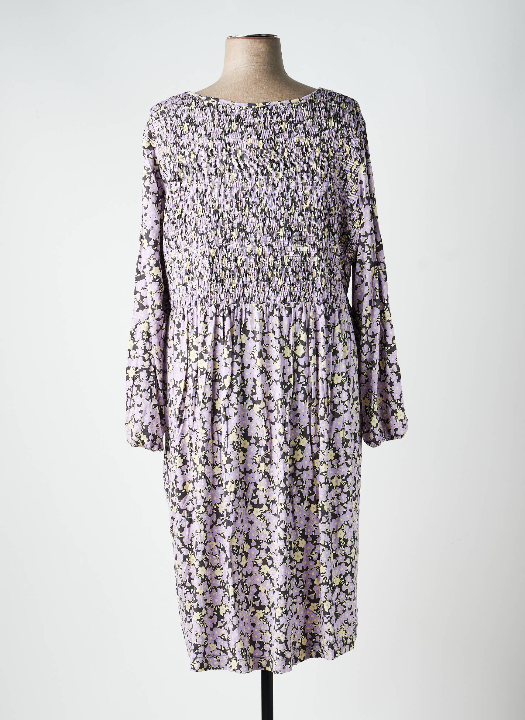Robe longue manches longues manches longues violet SHEEGO femme