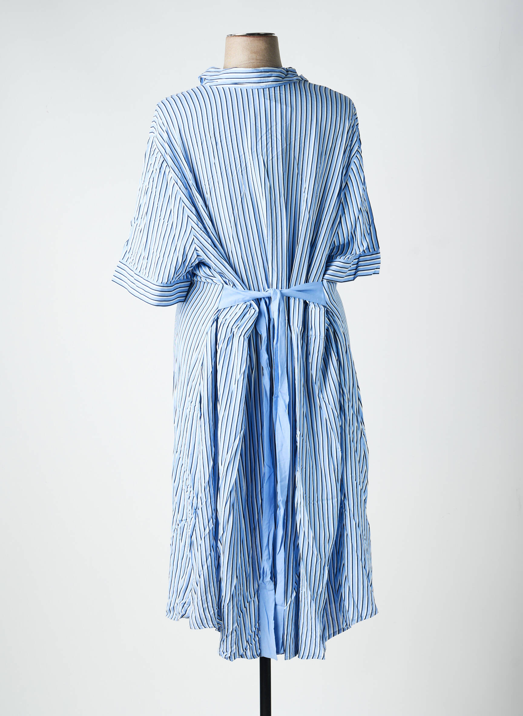 Robe longue manches longues manches longues bleu SHEEGO femme