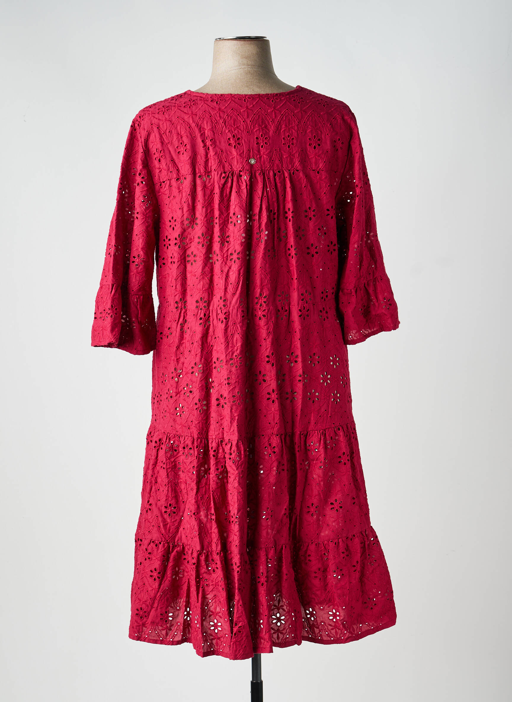 Robe mi-longue manches 3/4 manches 3/4 violet SHEEGO femme