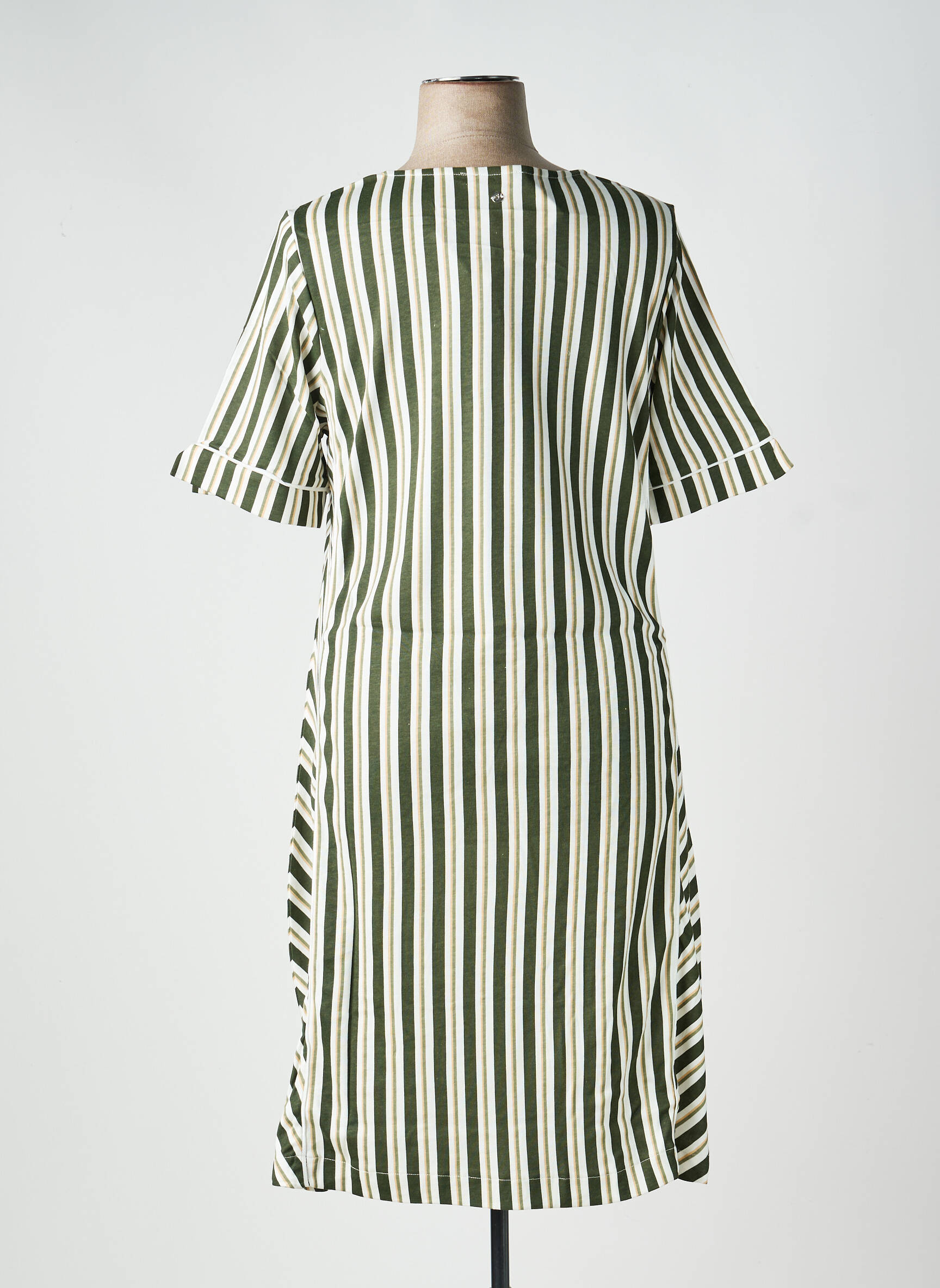 Robe mi-longue manches courtes manches courtes vert SHEEGO femme
