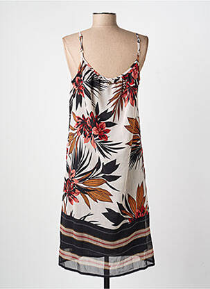 Robe mi-longue coupe fluide fines bretelles beige LE PETIT BAIGNEUR femme