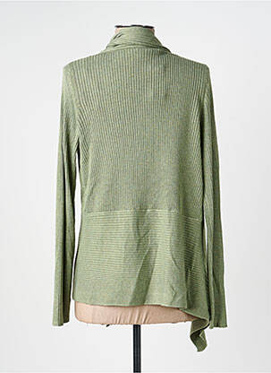 Gilet manches longues col châle vert ESPRIT femme