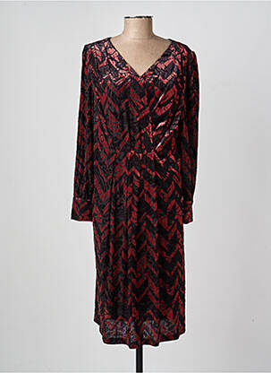 Robe mi-longue coupe fluide manches longues noir DAMART femme