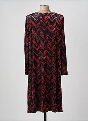 Robe mi-longue coupe fluide manches longues noir DAMART femme