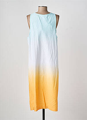 Robe mi-longue coupe fluide sans manche orange SHEEGO femme