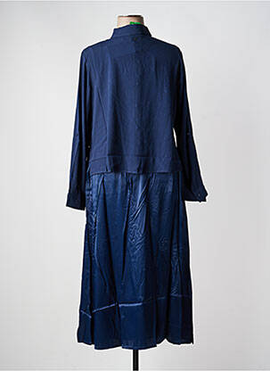 Robe longue manches longues manches longues bleu SHEEGO femme