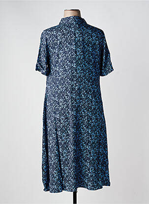 Robe longue imprimé fantaisie manches courtes bleu SHEEGO femme
