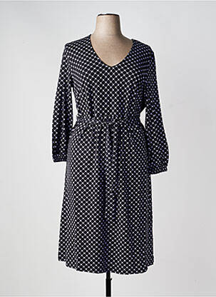 Robe longue manches longues manches longues noir SHEEGO femme
